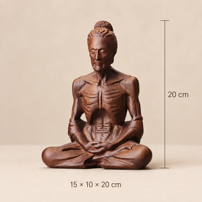 Snow Mountain Ascetic Buddha Statue – Padauk Wood Decor