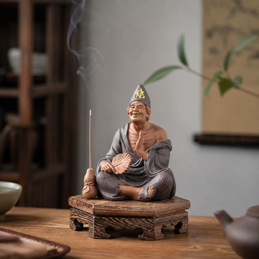 Jigong Incense Holder Statue