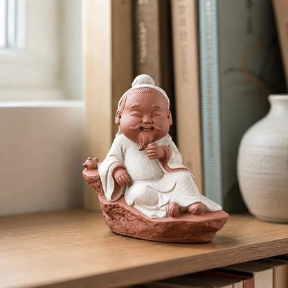 Tea God Elder Stone Resin Statue