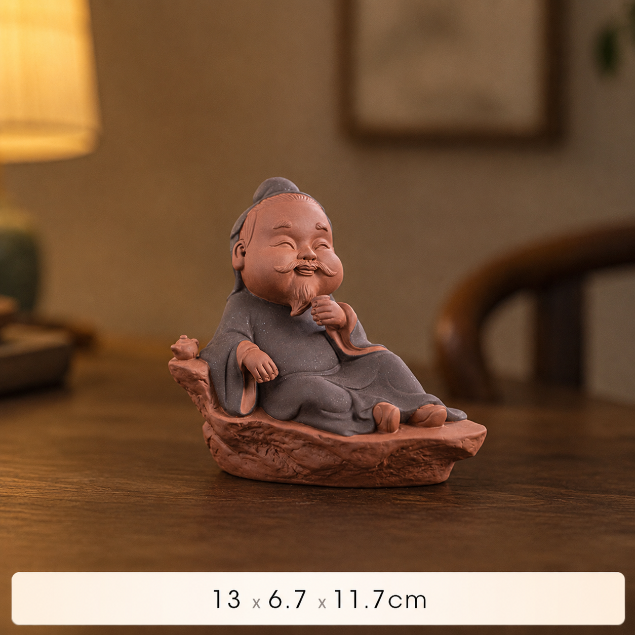 Tea God Elder Stone Resin Statue