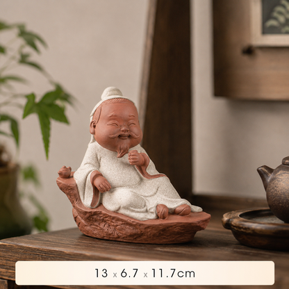 Tea God Elder Stone Resin Statue