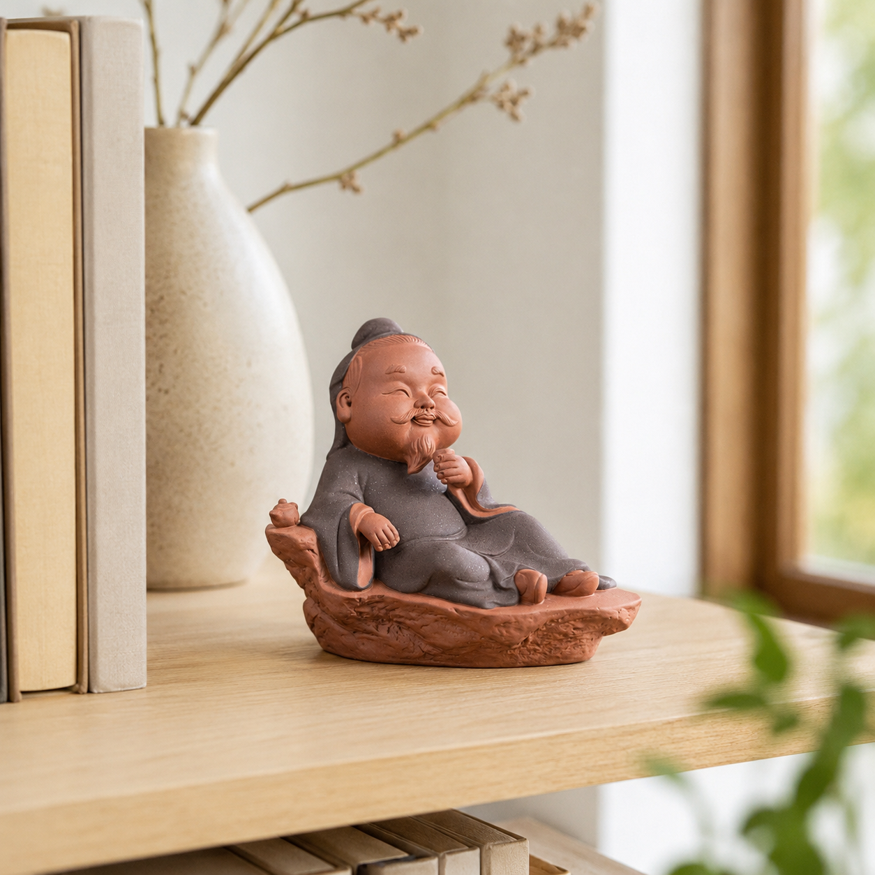 Tea God Elder Stone Resin Statue