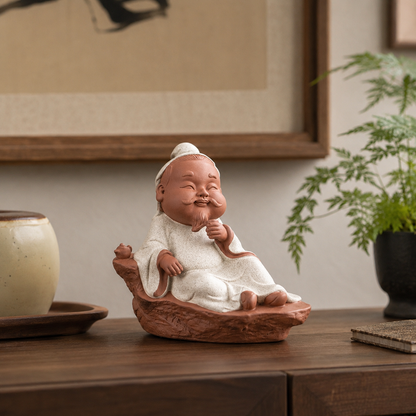 Tea God Elder Stone Resin Statue
