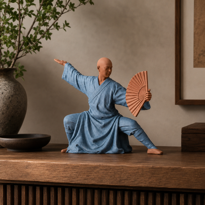 Zen Little Monk Desk Decor Statue Set