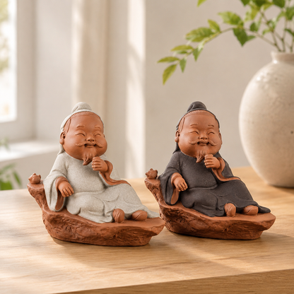 Tea God Elder Stone Resin Statue