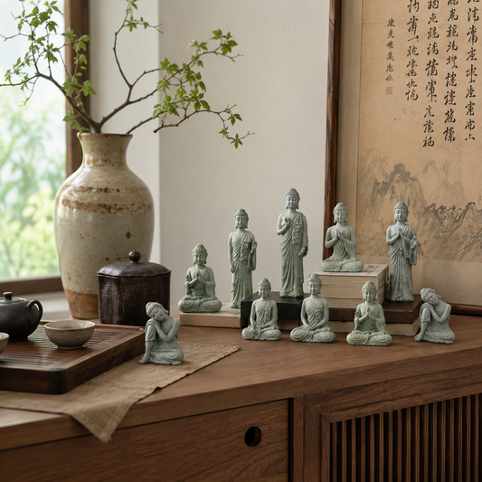 Mini Buddha Statue Set
