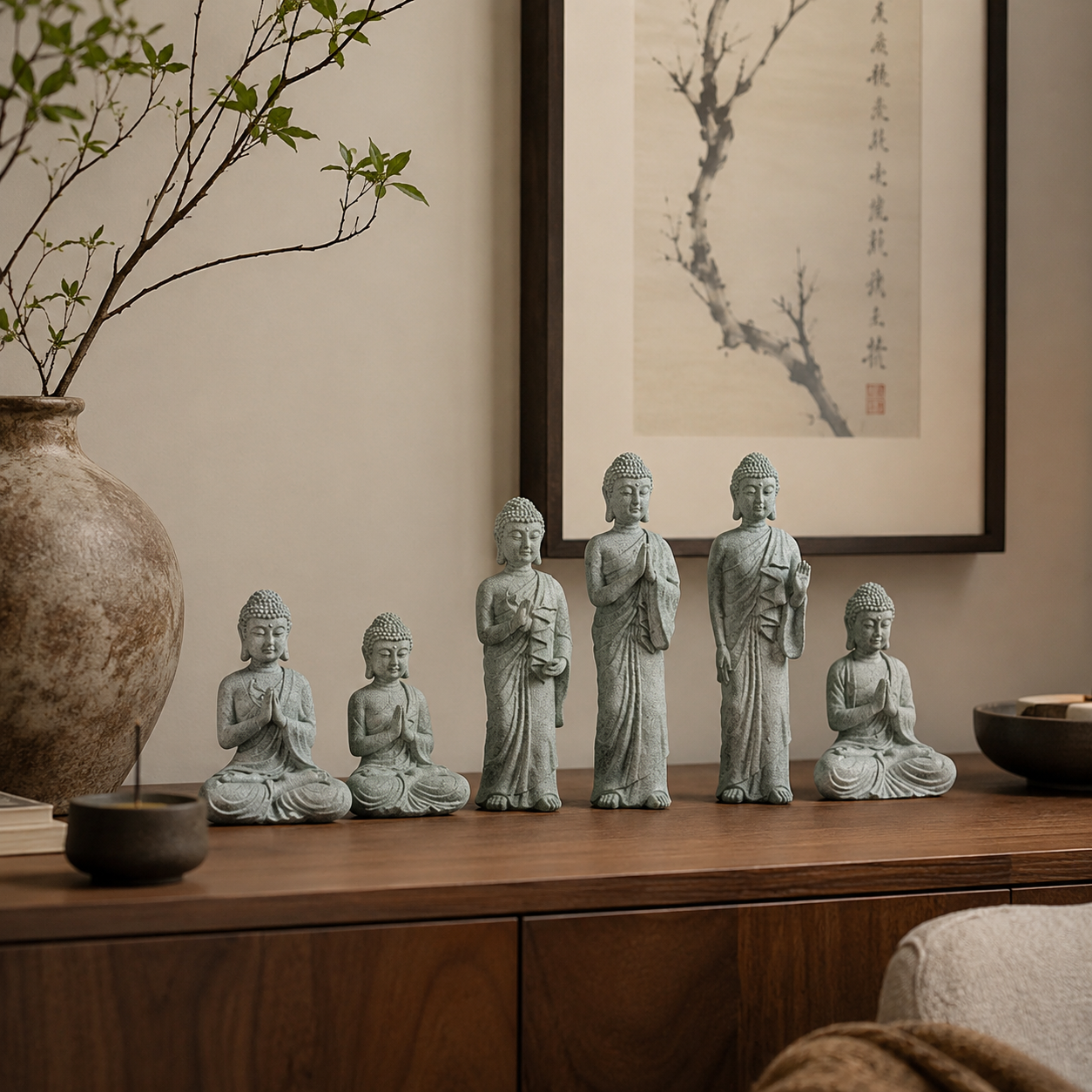 Mini Buddha Statue Set