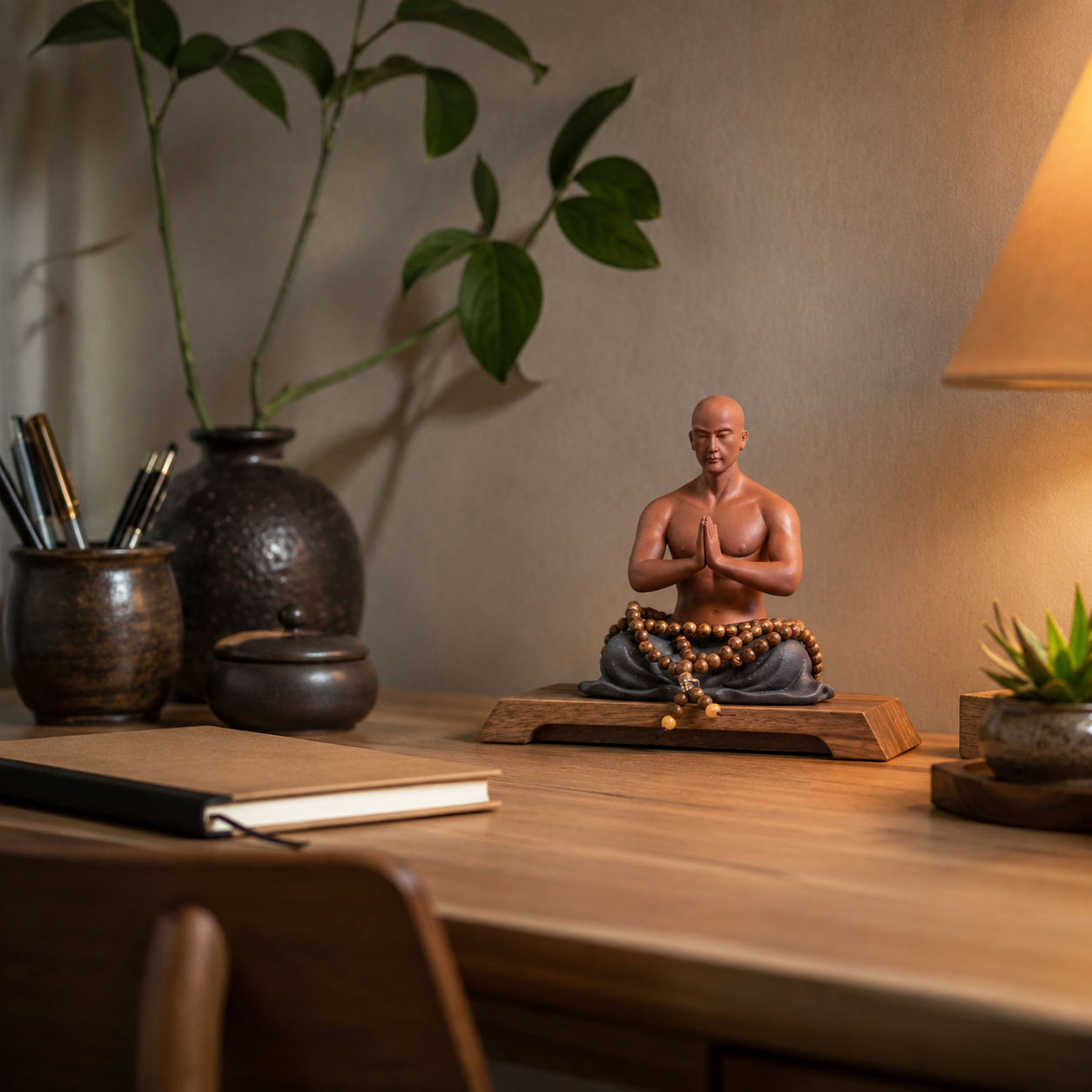 Prayer Meditation Statue for Home and Tea Table