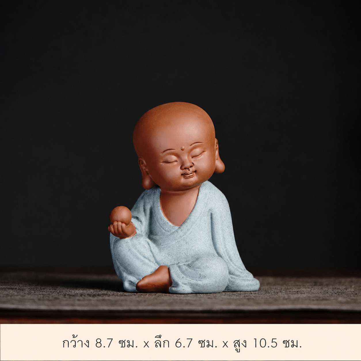 Mini Meditating Monk Resin Stone Statue