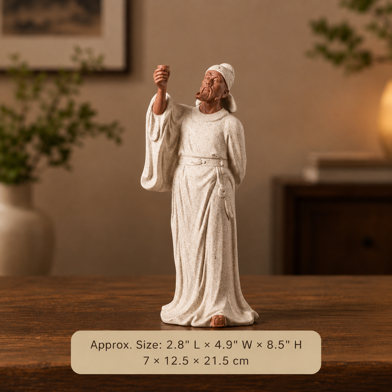 Lao Tzu Four Sages Statue Set – Zen Home Decor for Desk, Shelf & Tea Table