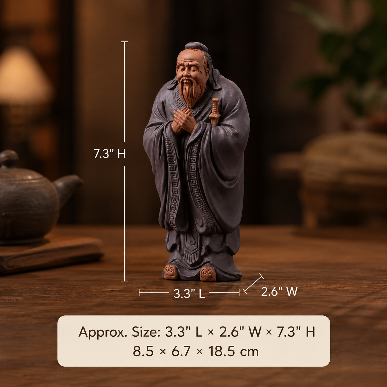Confucius Statue – Wise Scholar Decor for Home & Office