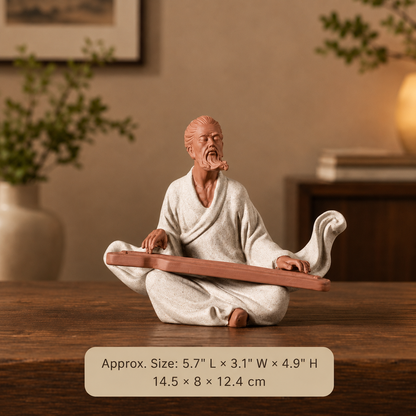 Lao Tzu Four Sages Statue Set – Zen Home Decor for Desk, Shelf & Tea Table