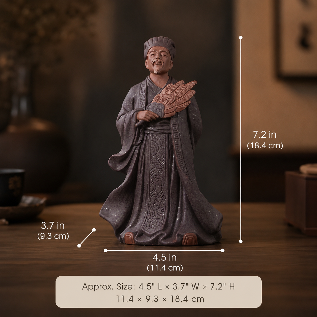 Zhuge Liang Statue – Wise Strategist Decor for Home & Office