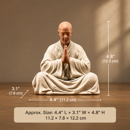 Zen Master Statue Set – Peaceful Decor for Desk, Tea Table & Office