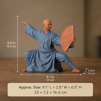 Zen Master Statue Set – Peaceful Decor for Desk, Tea Table & Office
