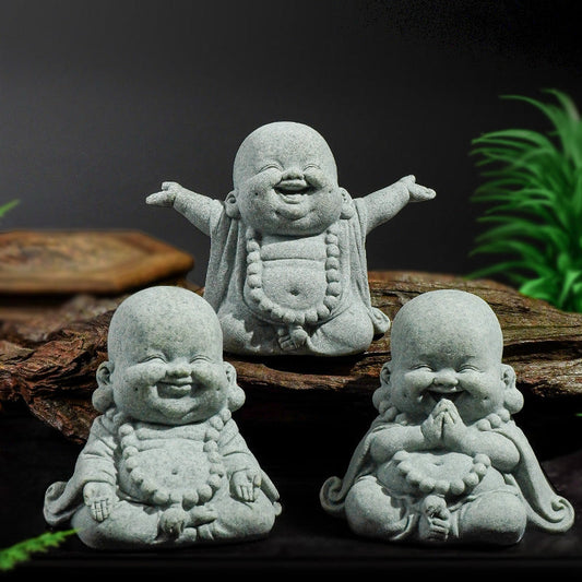 Mini Laughing Buddha Desk & Aquarium Decor Statue