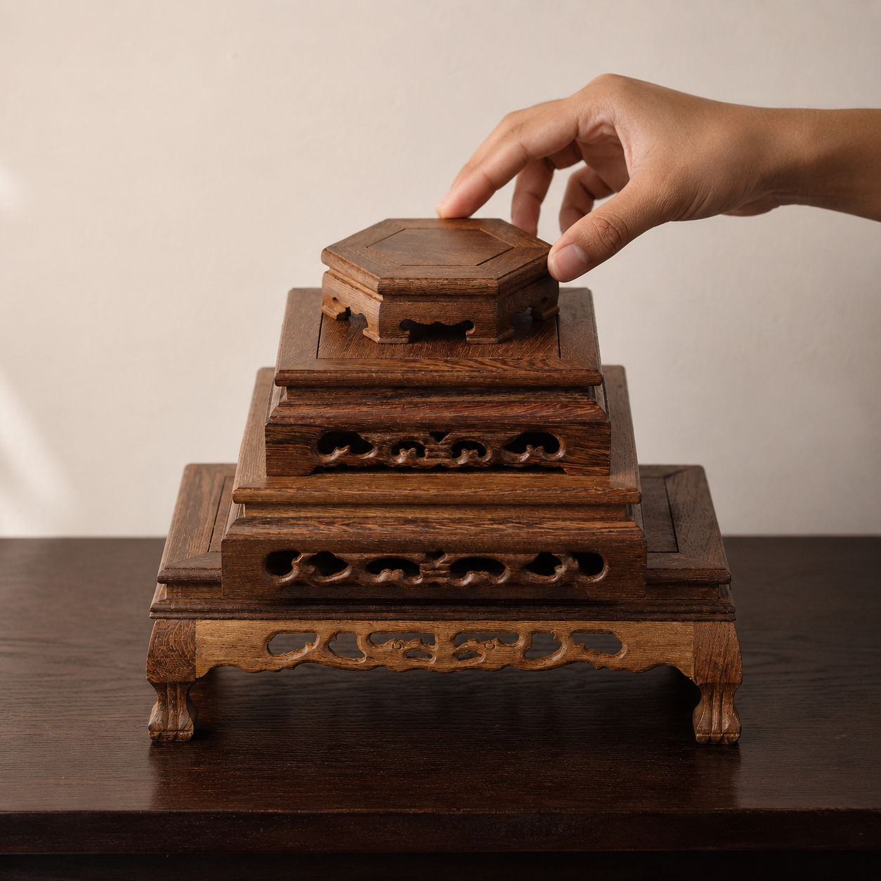 Wooden Display Stands for Statues and Home Decor