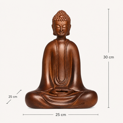 Meditation Buddha Padauk Wood Statue
