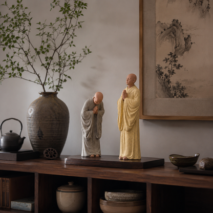Zen Monk Prayer Statue
