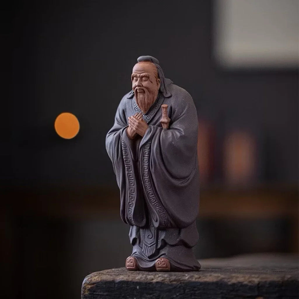 Confucius Stone Resin Decor Statue